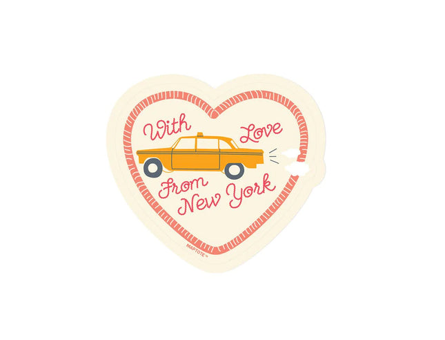 NYC w Love Taxi Sticker