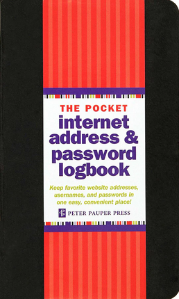 Pocket Internet & Password Log Book