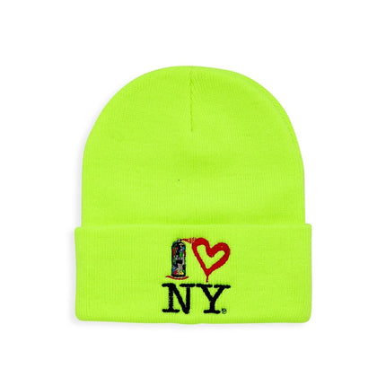 Spray Paint Heart NY Beanie