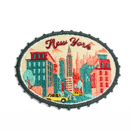 New York Embroidered Iron-On Patches