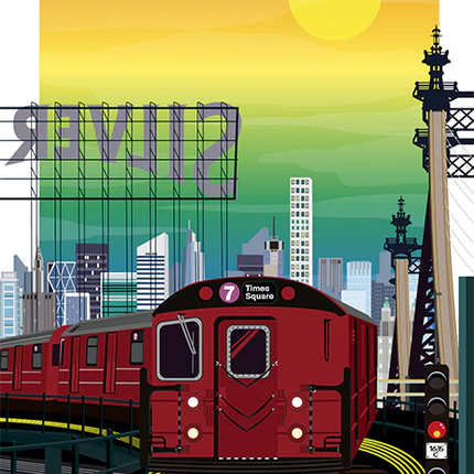 Queens Red 7 Train Print