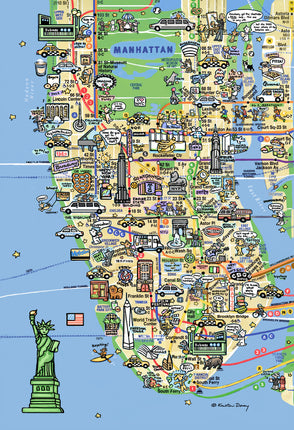 City Dogs Map Print