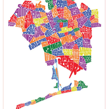 Queens Rainbow Letters Print