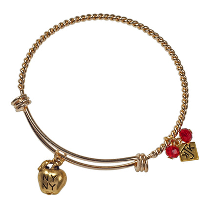Twisted Bangle w/ Apple Charm