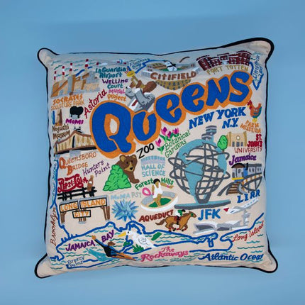 Queens Embroidered Pillow