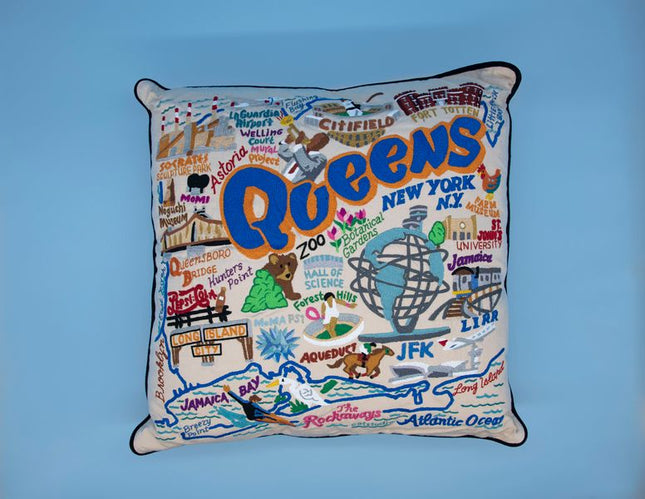 Queens Embroidered Pillow
