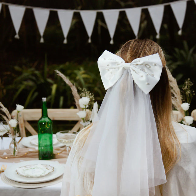 Hair Bow with Veil