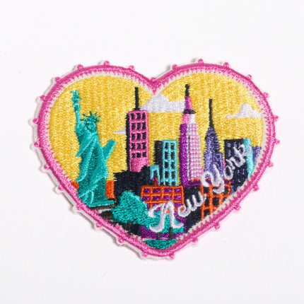 New York Embroidered Iron-On Patches
