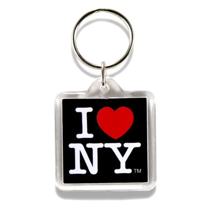 I Love NY Square Keychain